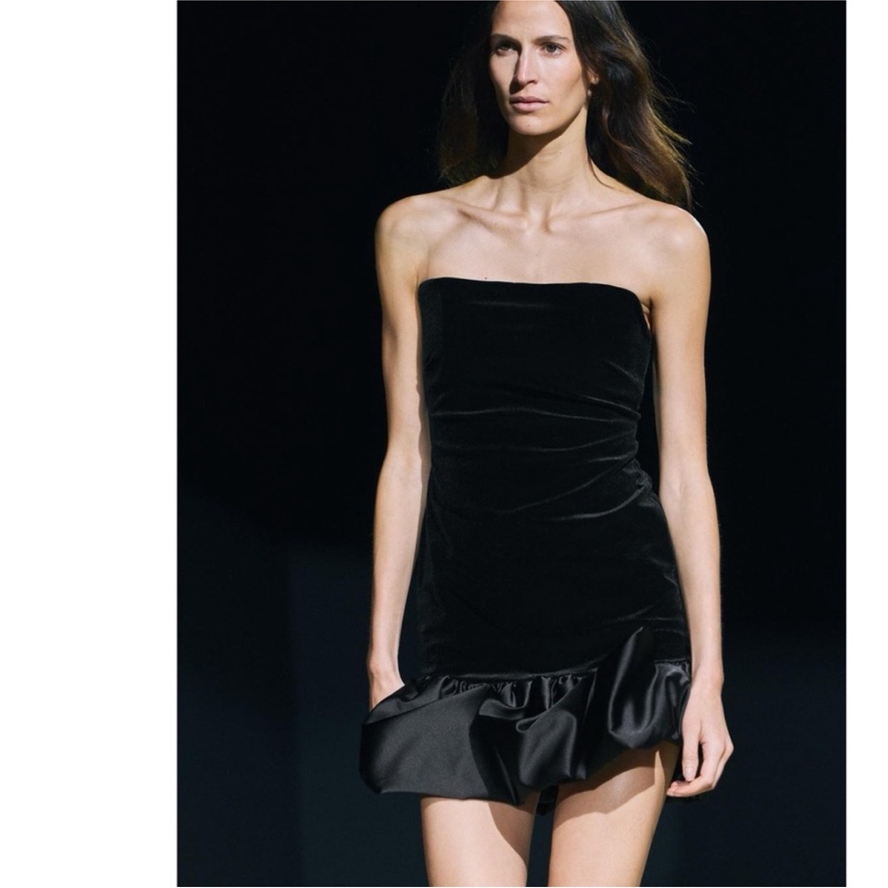 ZARA VELVET MINI DRESS 9992/185 015/254 - Picture 8 of 15